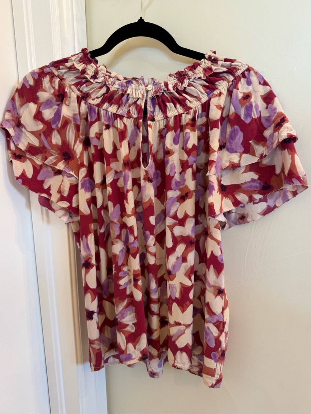 🌸 Rails Silk-Blend Floral Peasant Top - Picture 2 of 6